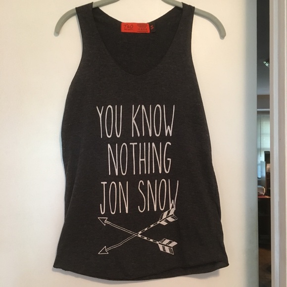 Women’s Novelty Tank, GOT quote, Gray/Black, Small - Picture 2 of 4